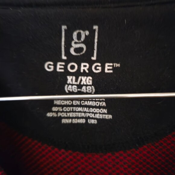 George Burgundy and Black Men's Polo Shirt with Pocket - Picture 3 of 3